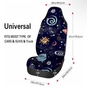 Planets Outer Space Front Car Seat Cover
